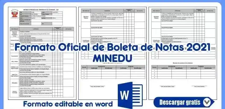Boletas de Información 2021 Inicial, Primaria y Secundaria en Word y Excel EDITABLE 1 Boletas de Información 2021 Inicial, Primaria y Secundaria en Word y Excel EDITABLE