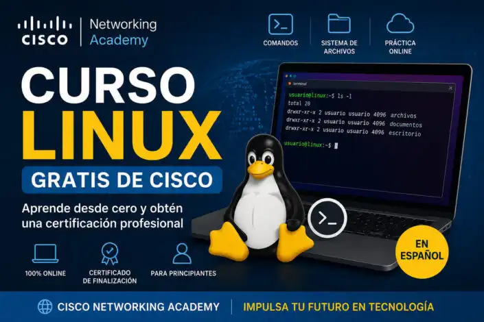 Curso Linux Gratis Cisco: Aprende Desde Cero y Obtén una Certificación Profesional 1 Curso Linux gratis Cisco Networking Academy en español