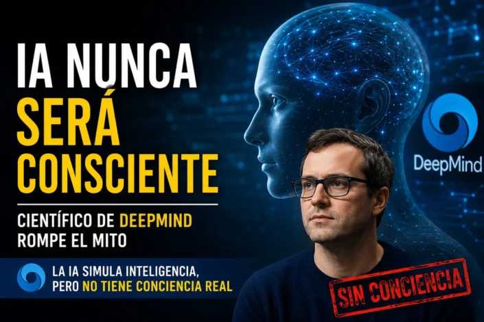 IA nunca será consciente: Científico de DeepMind rompe el mito de la inteligencia artificial 1 inteligencia artificial conciencia DeepMind tecnología