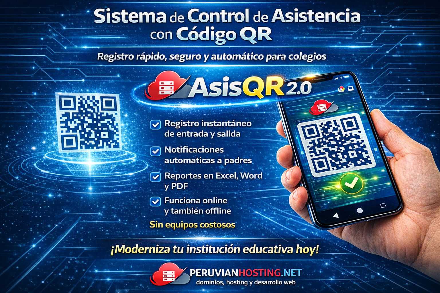 AsisQR 2.0: Sistema de control de asistencia código QR 2026